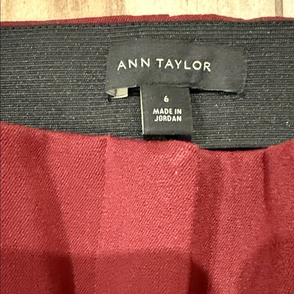 Ann Taylor Deep Red Pants - Picture 2 of 6